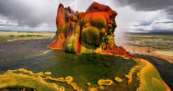 While drilling for water a farmer accidentally created a fly geyser in Nevada.